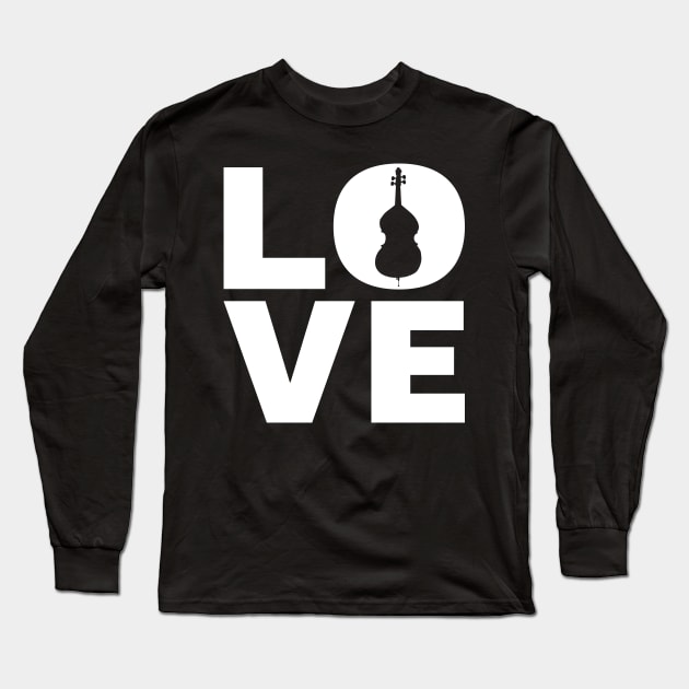 Love Cello Gift For Cellists Long Sleeve T-Shirt by OceanRadar